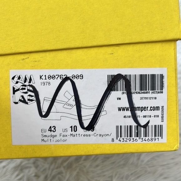 Camper MIL 1978 Men’s loafers Smudge fax Mattress crayon multicolor size 10 - Picture 3 of 11